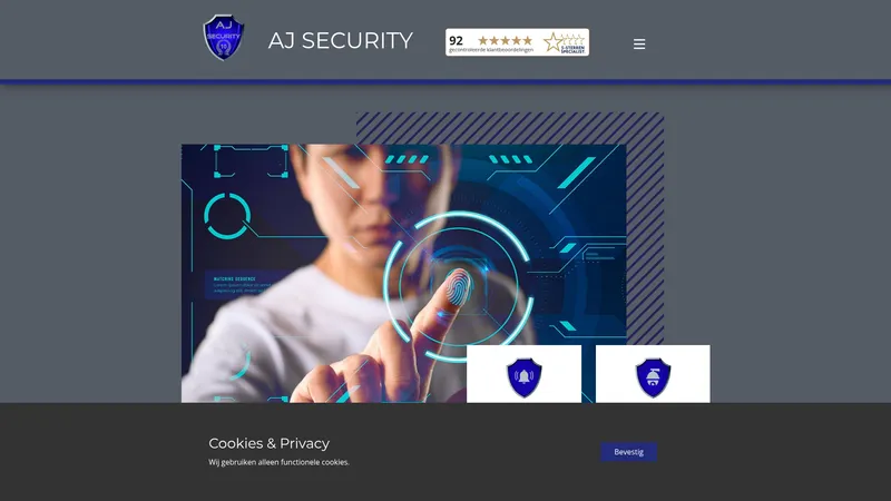 Website van AJ Security