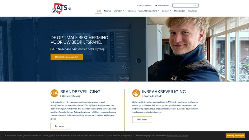 Website van Alarm en Telefoon Service Nederland B.V.