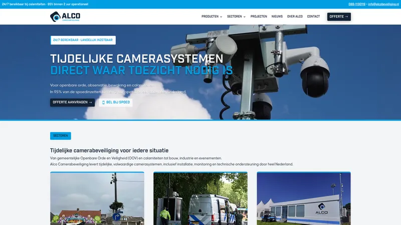Website van Alco Beveiliging
