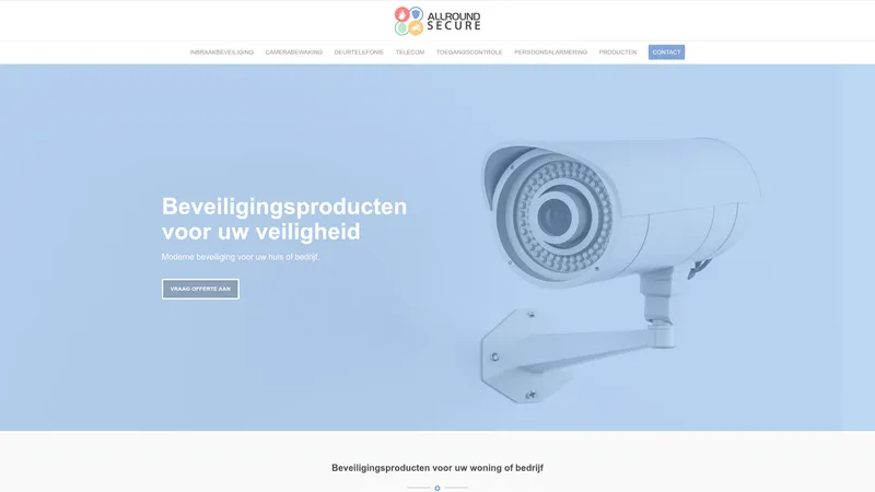 Website van Allround Secure