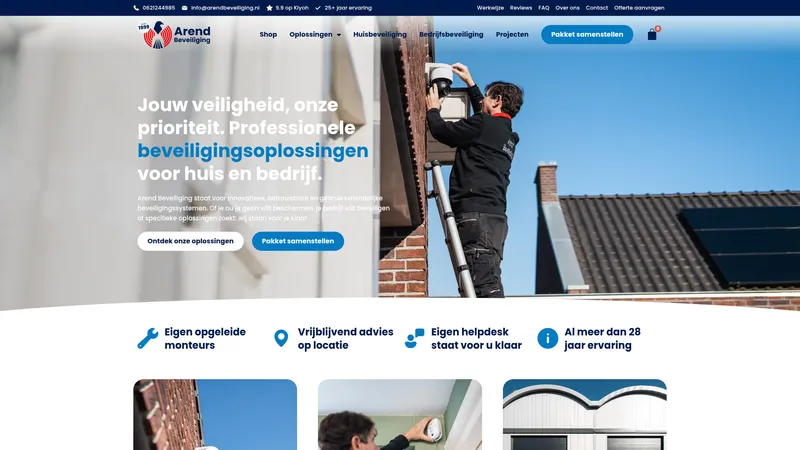 Website van Arend Beveiliging