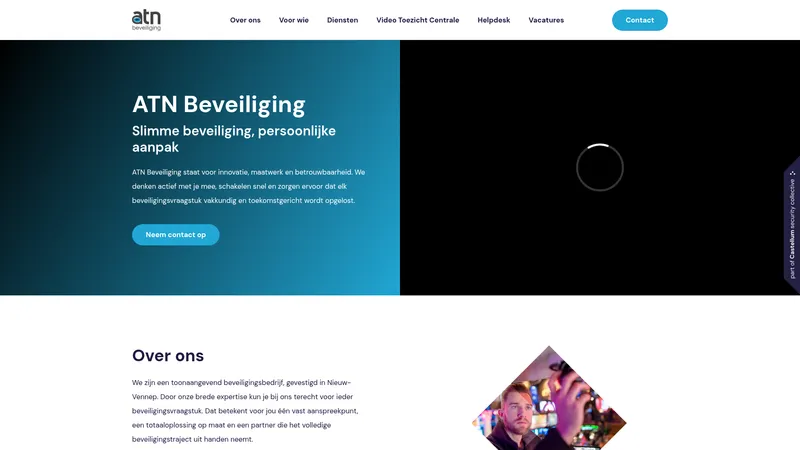 Website van ATN Beveiliging - Zaandam, regiokantoor | Totaalbedrijf in beveiliging.