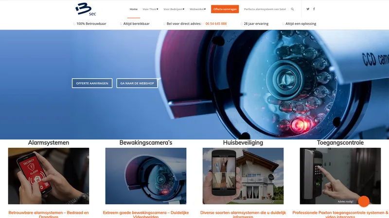 Website van B-sec