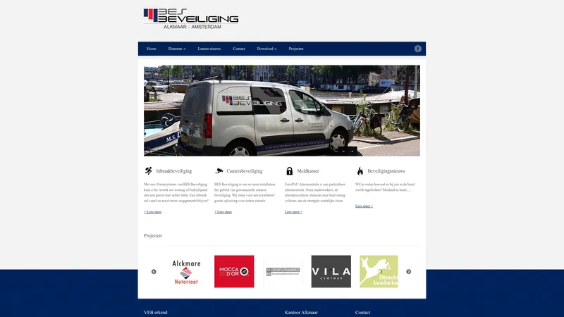 Website van BES Beveiliging