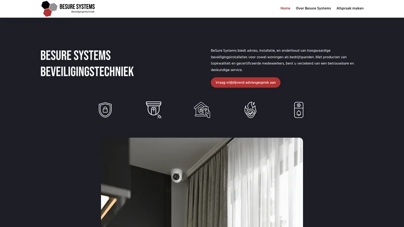 Website van Besure Systems Beveiligingstechniek