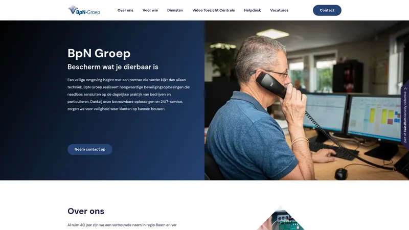 Website van Beveiligingsbedrijf BpN Groep - Baarn