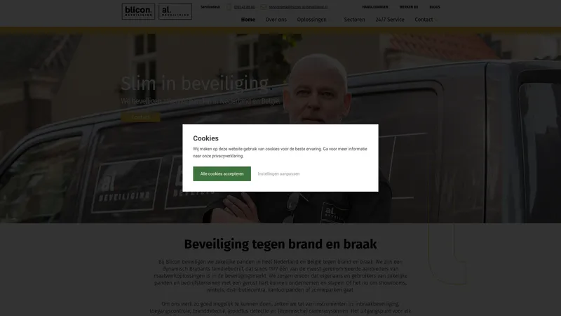 Website van Blicon AI Beveiliging b.v.