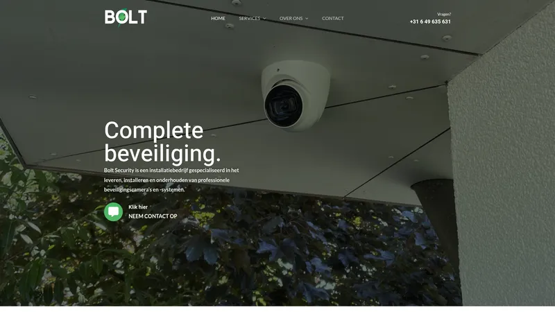 Website van Bolt Security