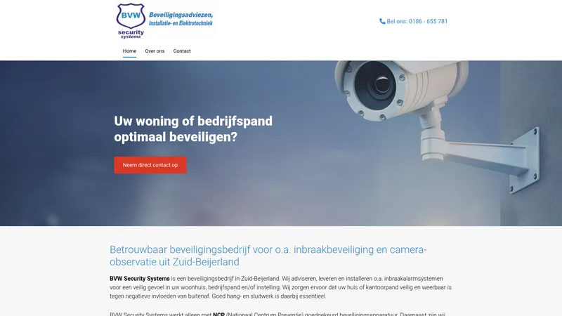 Website van BVW Security Systems