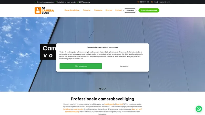 Website van De Cameraboer
