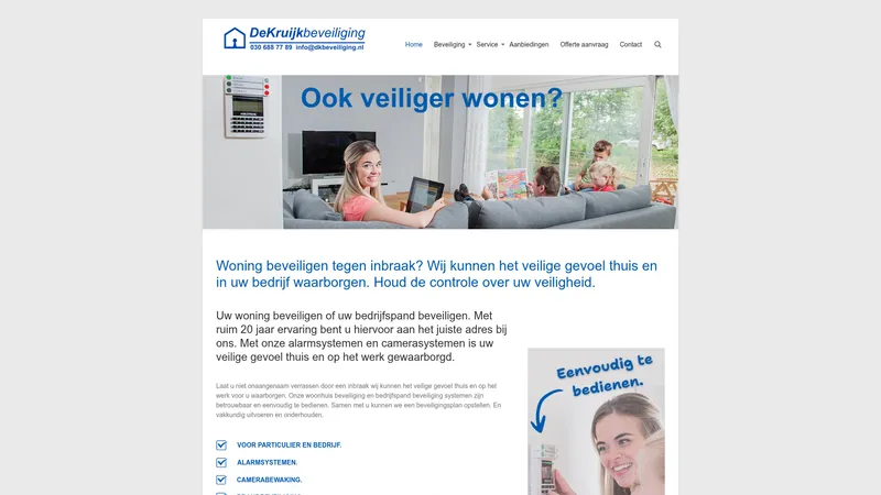Website van De Kruijk Beveiliging