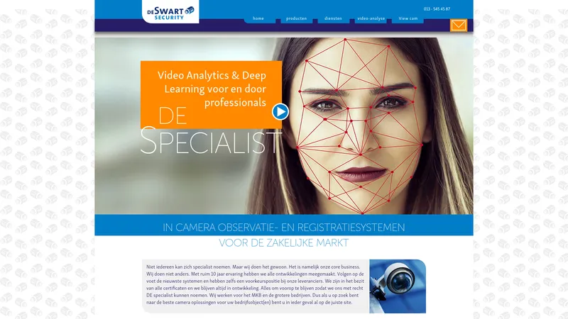 Website van DeSwart Camerabeveiliging