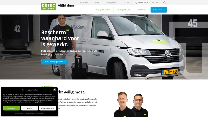 Website van DETEC Noord-Holland