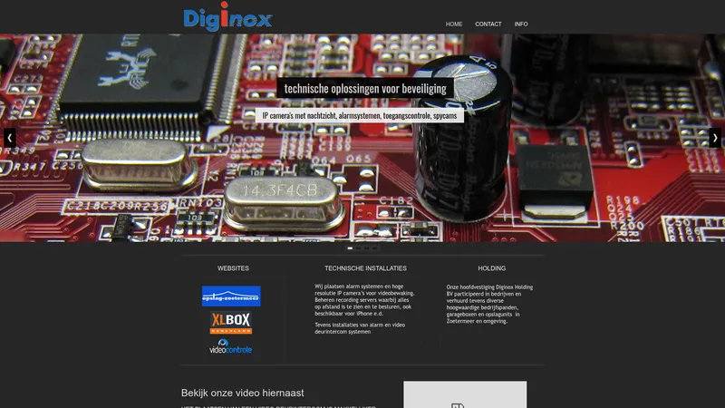 Website van Diginox Techniek BV
