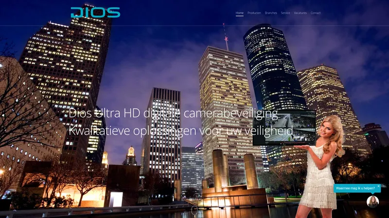 Website van Dios Ultra HD VIDEO SECURITY SYSTEMS