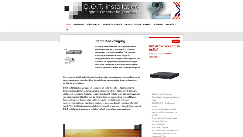 Website van DOT Installaties