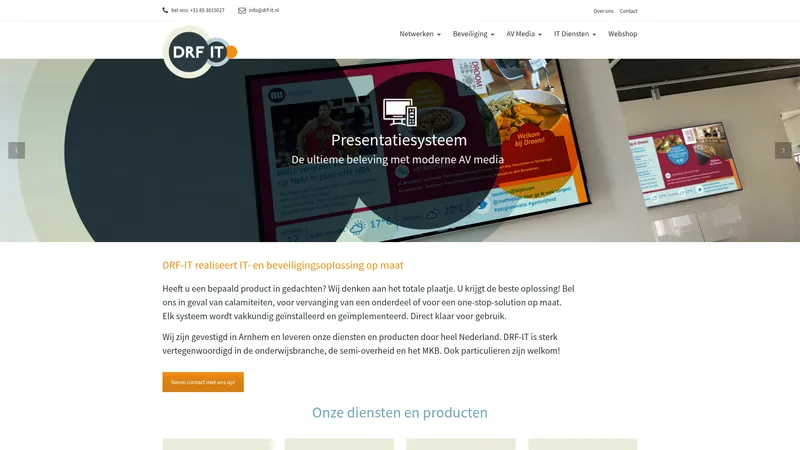 Website van DRF-IT & Beveiligingssystemen
