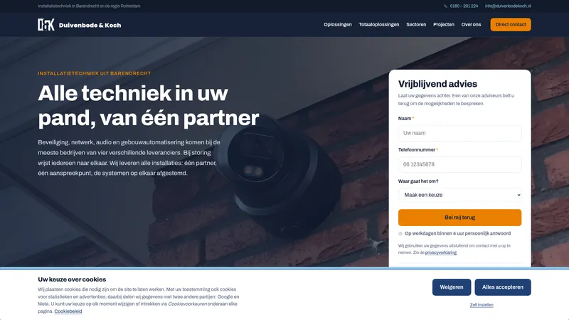 Website van Duivenbode & Koch