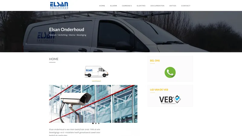 Website van Elsan Onderhoud