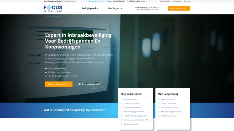 Website van focusopbeveiliging
