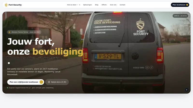 Website van Fort Security