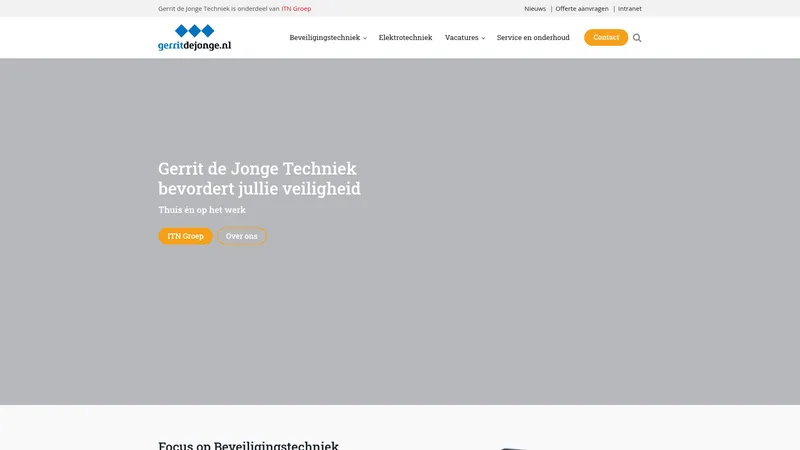 Website van Gerrit de Jonge Techniek | Inbraakbeveiliging - Camerabewaking - Brandbeveiliging - Toegangscontrole