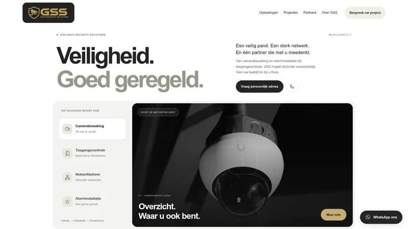 Website van Gold Security Solutions