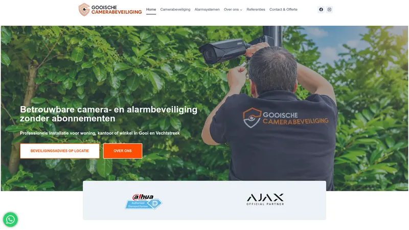 Website van Gooische Camerabeveiliging | Alarminstallatie