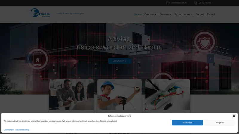 Website van Hettcom Advisering
