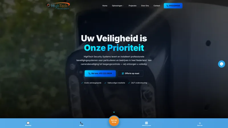 Website van HighTech security systems