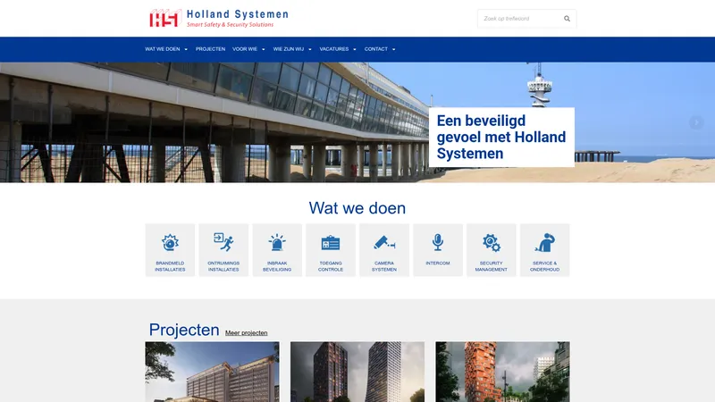 Website van Holland Systemen Elektronische Beveiliging Den Haag B.V.