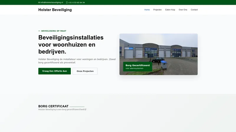 Website van Holster Techniek