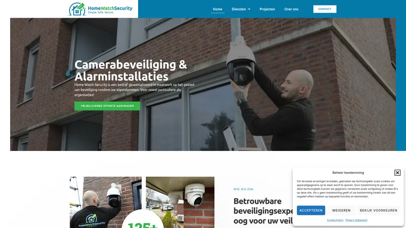 Website van Home Watch Security
