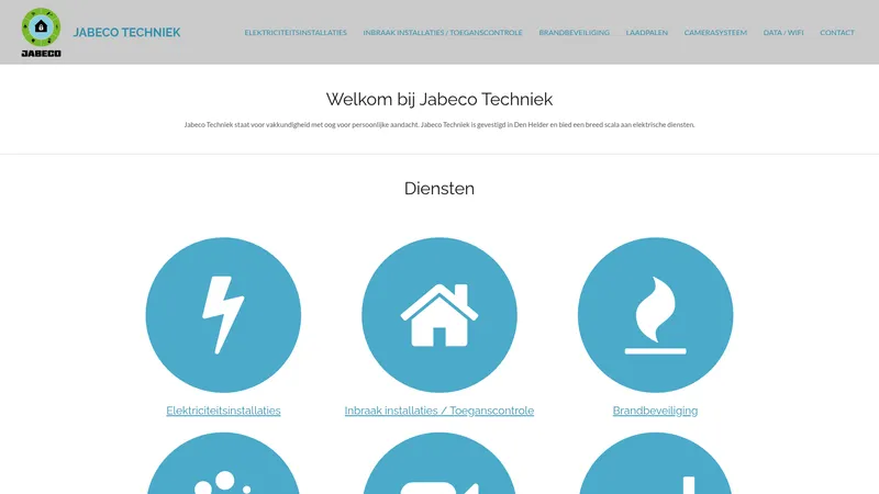 Website van Jabeco Techniek