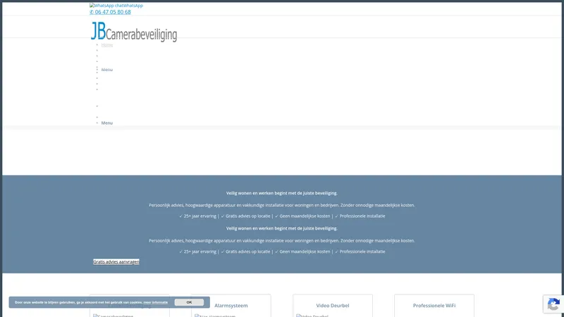 Website van JB Camerabeveiliging