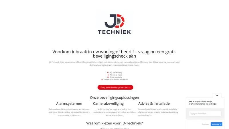 Website van JD Techniek