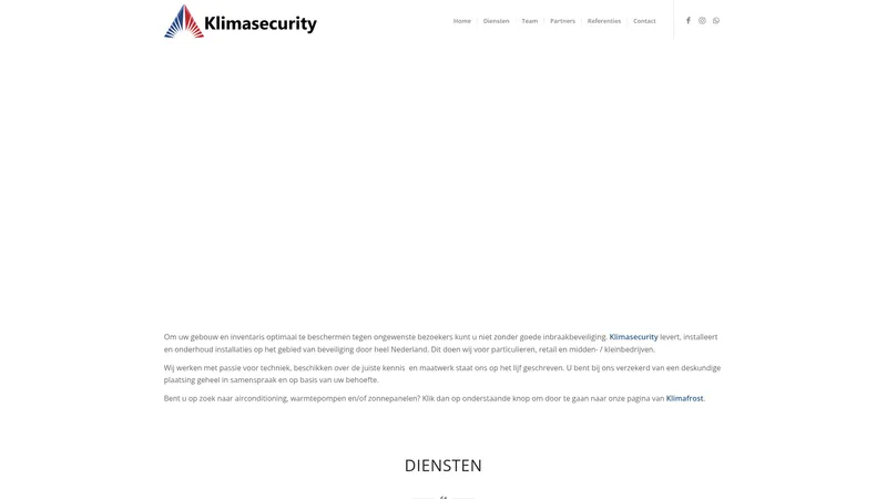 Website van Klimasecurity