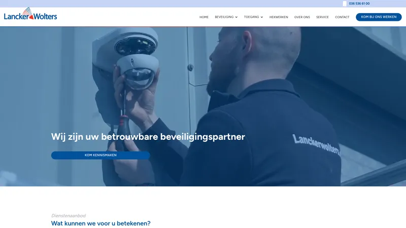 Website van LanckerWolters Beveiliging & Ict