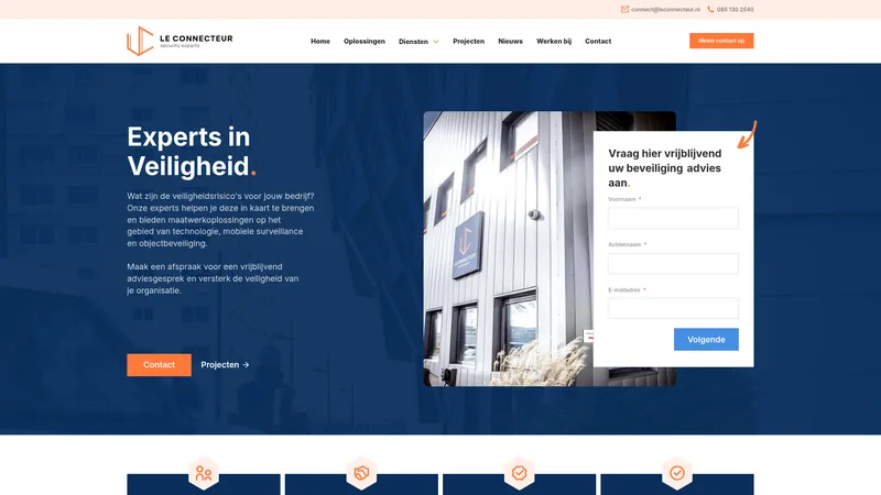 Website van Le Connecteur Security Experts