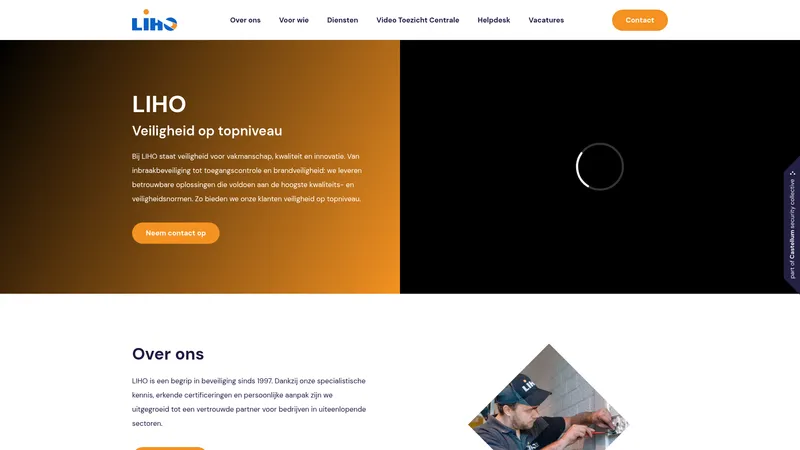 Website van LIHO Safety Systems