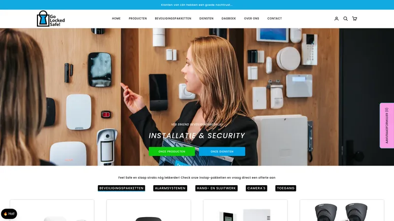 Website van Locked Safe Holland Beveiliging & LSH Security B.V.