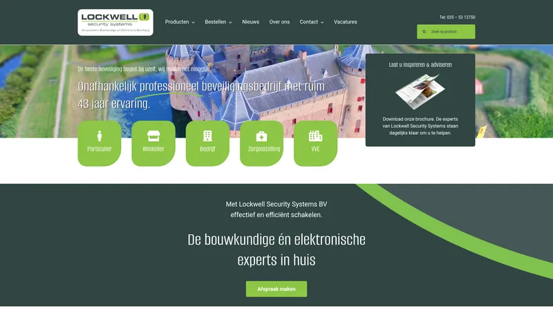 Website van Lockwell Security Systems BV