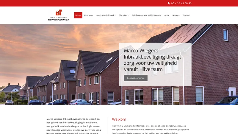 Website van Marco Wiegers Inbraakbeveiliging