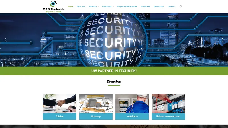 Website van MDG Techniek