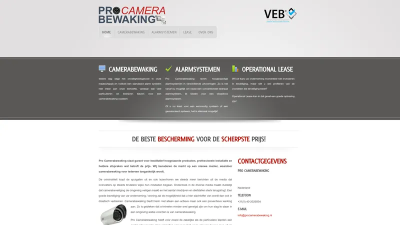 Website van Megens Beveiliging