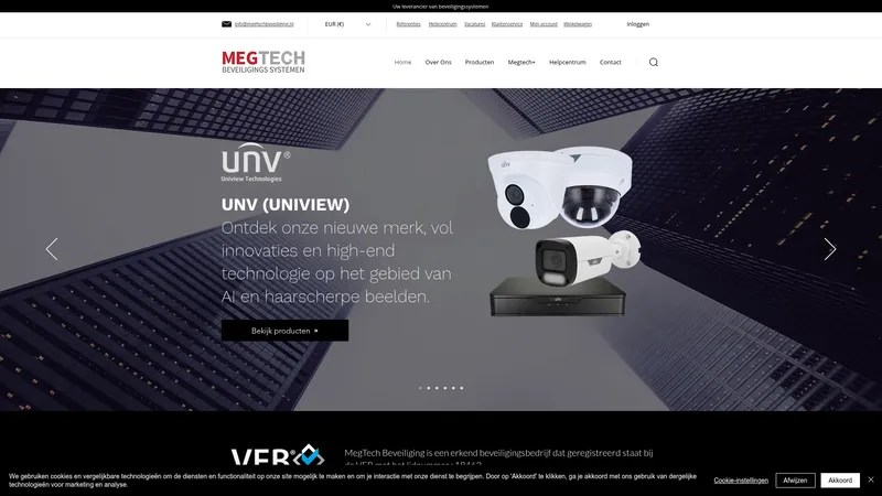 Website van MegTech Beveiliging B.V.