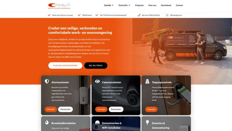 Website van Nobel Installaties