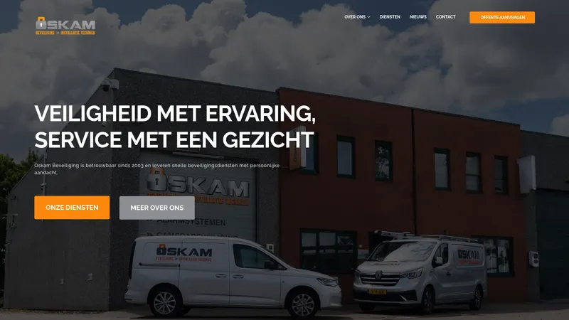 Website van Oskam Beveiliging