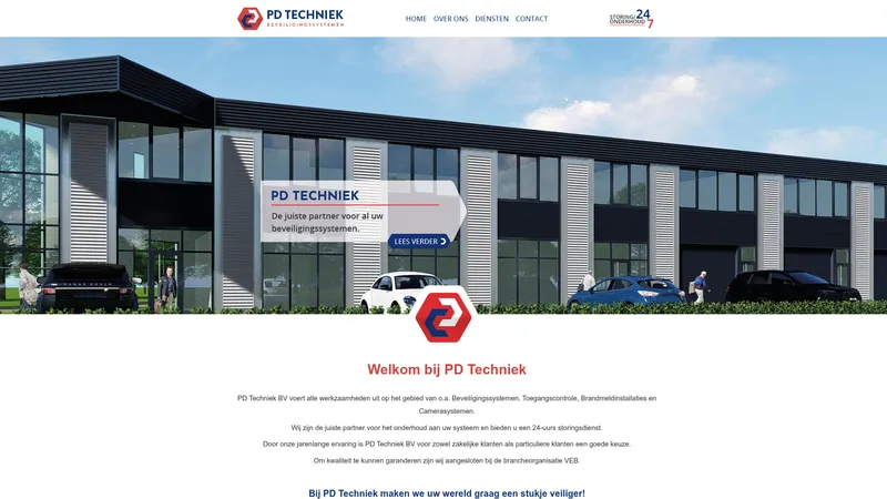 Website van PD Techniek