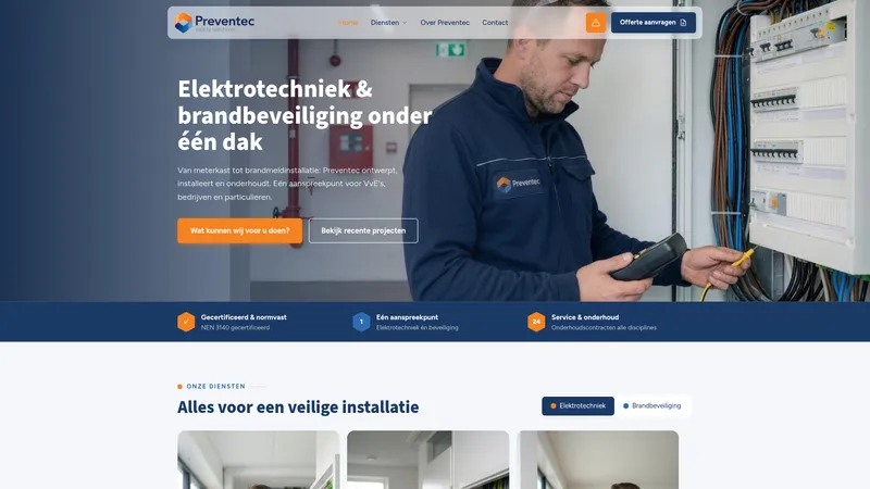 Website van Preventec B.V.